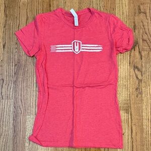 LadiesRed Graphic Nock-On T-Shirt